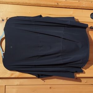 Lululemon Back In Action Cotton Long Sleeve Top Black Sz 12